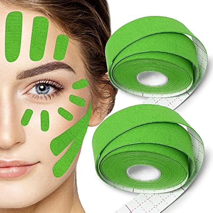 Sfuchin FACE TAPE FOR WRINKLES - FACE WRINKLE TAPE - FACE SMOOTHING PATCHES - V FACE - SELF CARE PRODUCTS - FACE TAPE - FOREHEAD WRINKLE PATCHES REUSABLE - CHEST WRINKLES - NECK PATCHES - 2.5CM*1000CM - Image 1